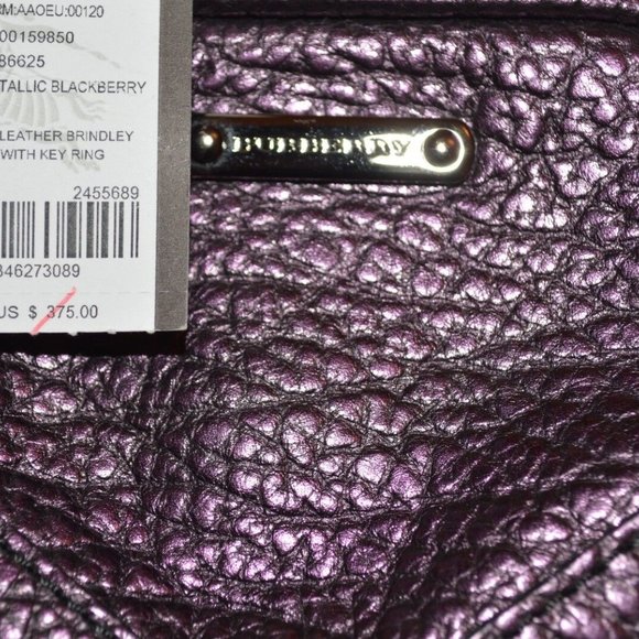 NWT BURBERRY GRAINY LEATHER COIN CASE WITH KEY RING - Picture 5 of 7